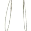 Roman Joyero Pendientes<Argollas ovaladas ZALENCO en oro blanco de 18 ktes con brillantes