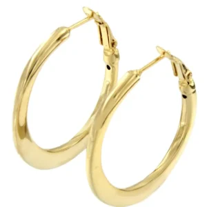 Roman Joyero Pendientes<Argollas TRUDEAU en plata o chapada en oro