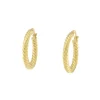 Roman Joyero Pendientes<Aro con gallones ISMAT en oro amarillo de 18 kilates y brillo