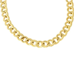 Roman Joyero Cadenas Y Gargantillas<ARZACHENA gargantilla plata 1ª ley bañada oro eslabones barbados