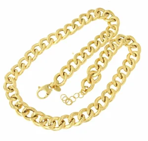 Roman Joyero Cadenas Y Gargantillas<ARZACHENA gargantilla plata 1ª ley bañada oro eslabones barbados