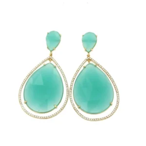 Roman Joyero Pendientes<ASCLEPIOS, pendientes de plata con circonitas y cuarzo amazonite