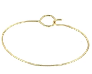 Roman Joyero Pulseras<AURORA, pulsera rígida de plata dorada con enganche.