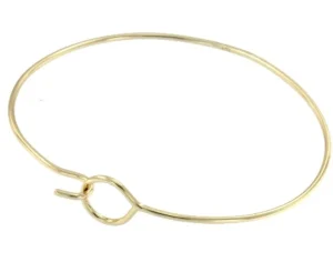 Roman Joyero Pulseras<AURORA, pulsera rígida de plata dorada con enganche.