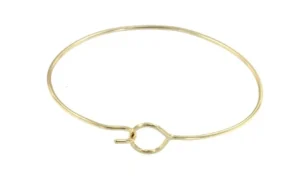 Roman Joyero Pulseras<AURORA, pulsera rígida de plata dorada con enganche.