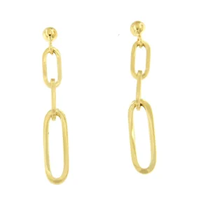 Roman Joyero Pendientes<BENEDICTIS pendientes largos eslabón completo plata bañado oro