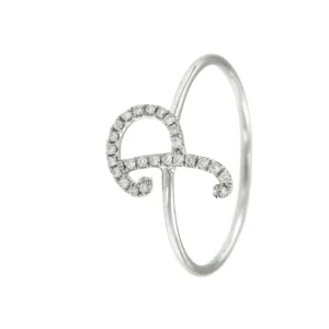 Roman Joyero Anillos<BIANCA, anillo de oro blanco con diamantes