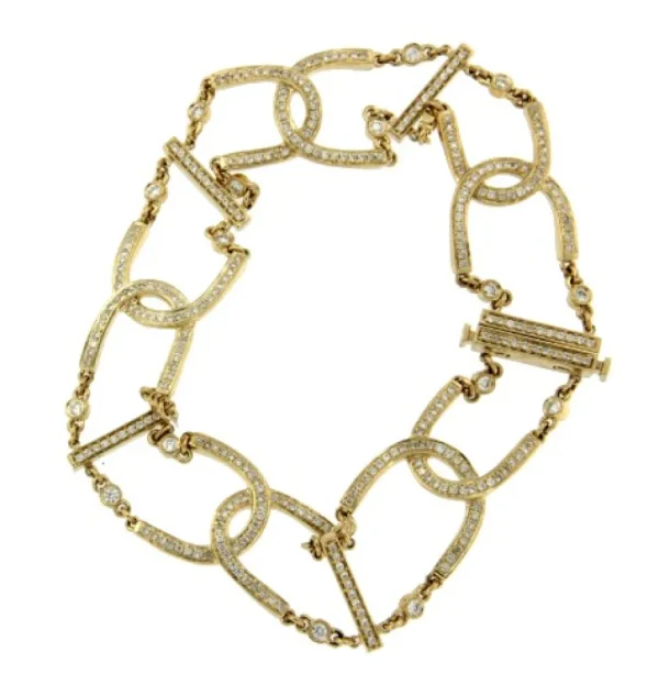 Roman Joyero Pulseras<BIZANGORRI, pulsera de oro y diamantes