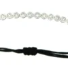 Roman Joyero Pulseras<BLANCO, pulsera de macrame con plata rodiada.