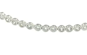 Roman Joyero Pulseras<BLANCO, pulsera de macrame con plata rodiada.