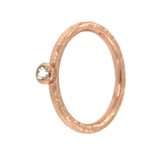Roman Joyero Anillos<BOJ, anillo de plata rosada con circonita.