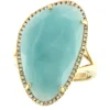 Roman Joyero Anillos<BOSA, Anillo de oro y brillantes con amazonite.