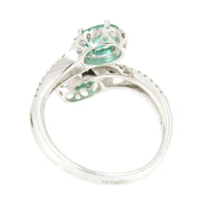 Roman Joyero Anillos<BRAMADOR anillo oro blanco brillantes y ovales tu y yo en color