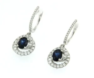 Roman Joyero Pendientes<BRIEF, pendientes desmontables de brillantes y zafiros