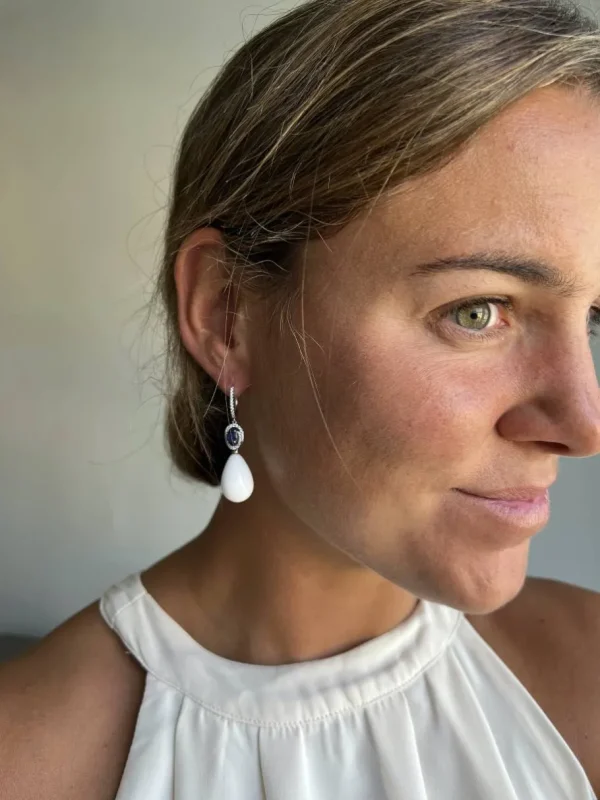 Roman Joyero Pendientes<BRIEF, pendientes desmontables de brillantes y zafiros