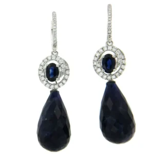 Roman Joyero Pendientes<BRIEF, pendientes desmontables de brillantes y zafiros