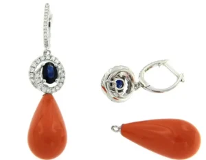 Roman Joyero Pendientes<BRIEF, pendientes desmontables de brillantes y zafiros