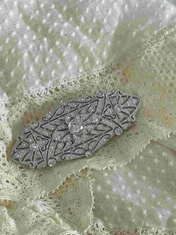 Roman Joyero Broches<Broche ALCE art deco en plata de ley 925 con circonitas