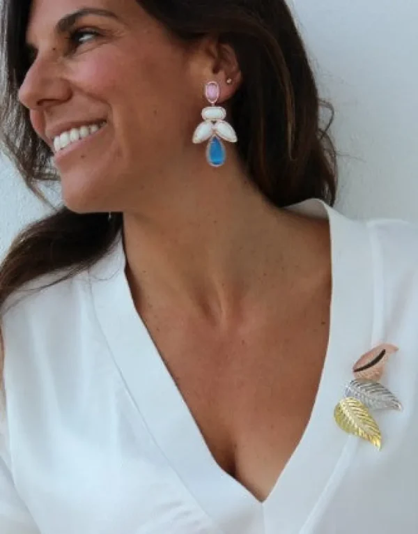 Roman Joyero Broches<Broche de plata BUTMIR con circonitas
