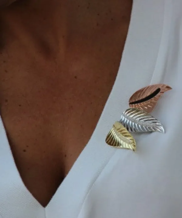 Roman Joyero Broches<Broche de plata BUTMIR con circonitas