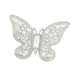 Roman Joyero Broches<Broche de plata BUTTERFLY con circonitas