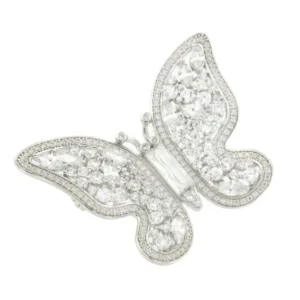 Roman Joyero Broches<Broche de plata BUTTERFLY con circonitas
