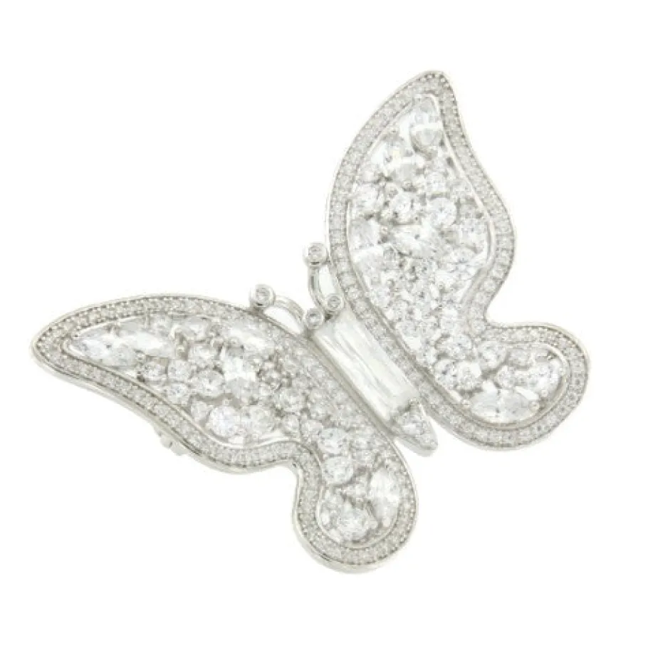 broche_de_plata_butterfly_1.webp Roman Joyero Broches<Broche de plata BUTTERFLY con circonitas
