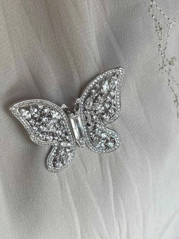 Roman Joyero Broches<Broche de plata BUTTERFLY con circonitas