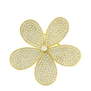 Roman Joyero Broches<Broche de plata PÉTALOS con circonitas
