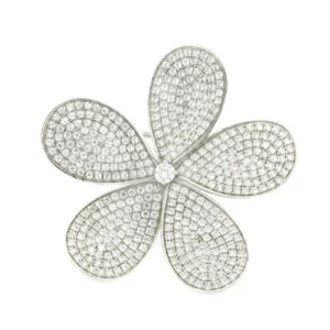 Roman Joyero Broches<Broche de plata PÉTALOS con circonitas