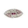 Roman Joyero Broches | Pendientes<Broche DUBAI desmontable en pendientes de plata 925 ml circonitas rubi