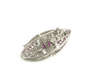 Roman Joyero Broches | Pendientes<Broche DUBAI desmontable en pendientes de plata 925 ml circonitas rubi