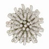 Roman Joyero Broches<Broche FLOR colgante art deco en plata de ley 925 con circonitas.