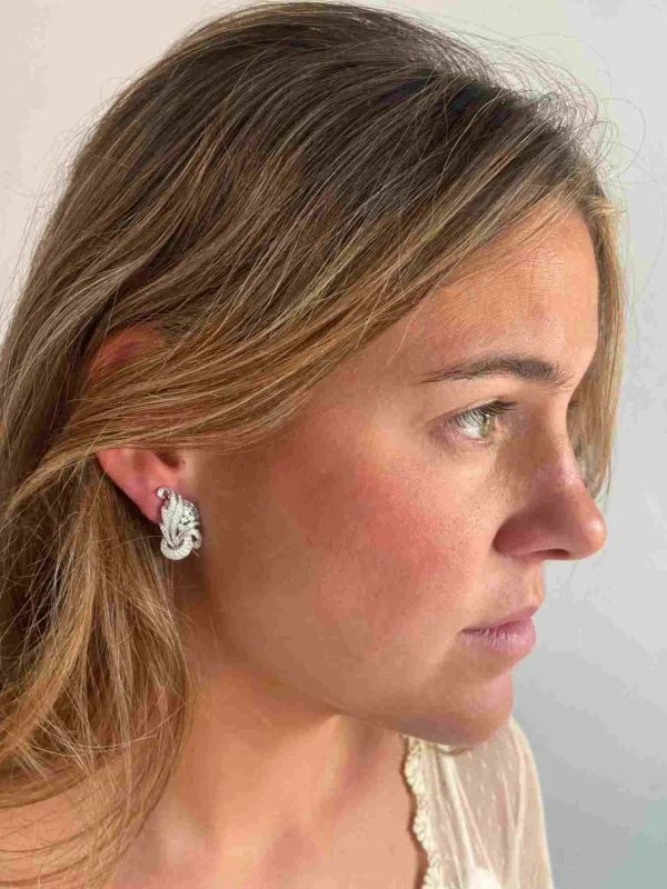 Roman Joyero Broches | Pendientes<Broche FRESNO desmontables en pendientes plata 925 y circonitas