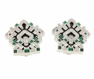Roman Joyero Broches | Pendientes<Broche HERALDICO desmontable en pendientes en plata 925 y circonitas