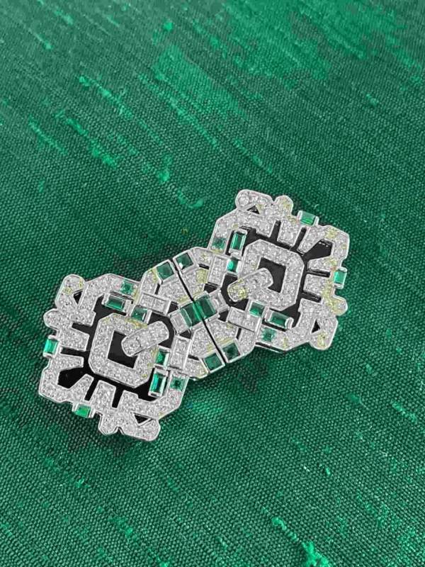 Roman Joyero Broches | Pendientes<Broche HERALDICO desmontable en pendientes en plata 925 y circonitas