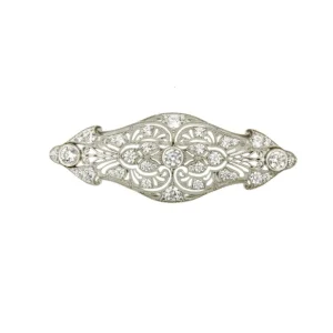 Roman Joyero Broches<Broche JARA art deco en plata de ley 925 con circonitas