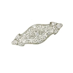 Roman Joyero Broches<Broche JARA art deco en plata de ley 925 con circonitas