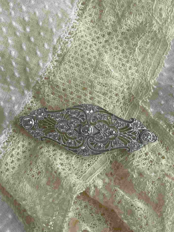 Roman Joyero Broches<Broche JARA art deco en plata de ley 925 con circonitas