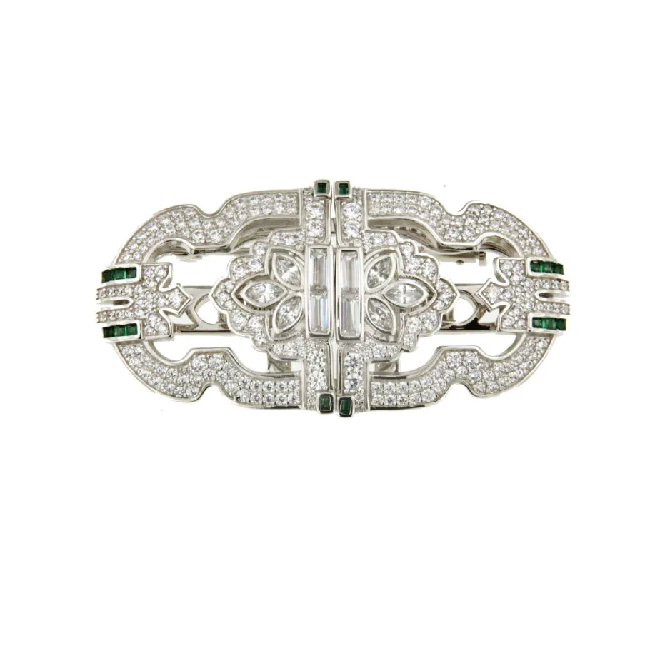 broche_lipan_desmontable__0.webp Roman Joyero Broches | Pendientes<Broche LIPAN desmontable en pendientes en plata 925 y circonitas
