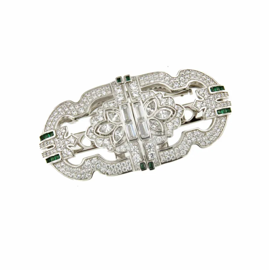 broche_lipan_desmontable__1.webp Roman Joyero Broches | Pendientes<Broche LIPAN desmontable en pendientes en plata 925 y circonitas