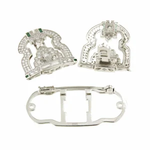 Roman Joyero Broches | Pendientes<Broche LIPAN desmontable en pendientes en plata 925 y circonitas