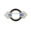 Roman Joyero Broches<Broche MAPACHE plata de 925 ml con circonitas esmalte y piedras
