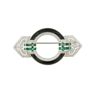 Roman Joyero Broches<Broche MAPACHE plata de 925 ml con circonitas esmalte y piedras
