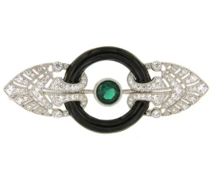 Roman Joyero Broches<Broche POSEIDON plata de 925 ml con circonitas esmalte y piedras