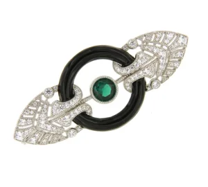 Roman Joyero Broches<Broche POSEIDON plata de 925 ml con circonitas esmalte y piedras