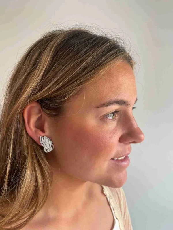 Roman Joyero Broches | Pendientes<Broche PUMA desmontable en pendientes de plata 925ml con circonitas