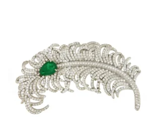 Roman Joyero Broches<Broche TASMANIA maravilloso de plata 925 ml con circonitas esmeraldas