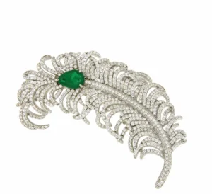 Roman Joyero Broches<Broche TASMANIA maravilloso de plata 925 ml con circonitas esmeraldas