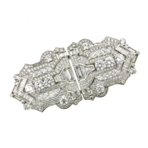 Roman Joyero Broches | Pendientes<Broche TLIRIO en plata 925 con circonitas y desmontable en pendientes